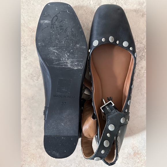 Free People Black Studded Flats - Picture 2 of 4
